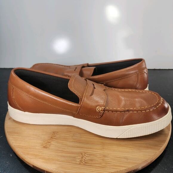 Mens Cole Haan Slip On Sz 11 010376 Brown Leather Casual Penny Loafers Shoes - Picture 5 of 8